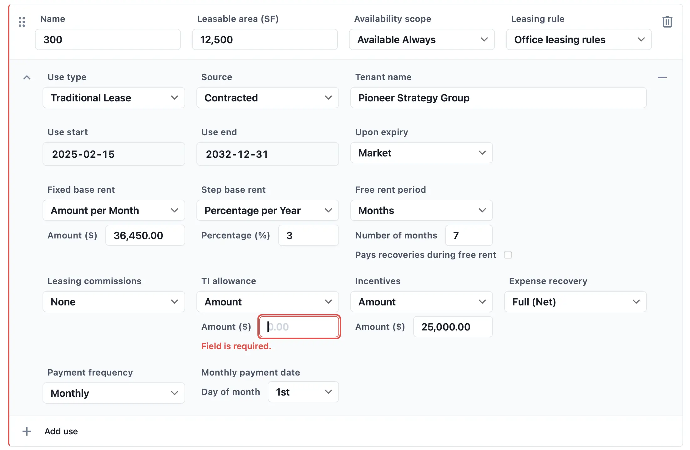 Data entry validation